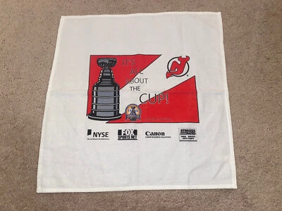 New Jersey Devils 2003 Stanley Cup Final Playoff Rally Towel SGA vs Ducks Finals - Image 1 of 3