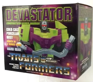 Transformers DEVASTATOR cold-cast porcelain statue 18cm Hard Hero - Foto 1 di 3