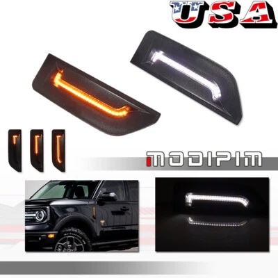2X Luces LED laterales luces de señal de giro aptas para Ford Bronco Sport 2021-2024 Foto 1 de 4