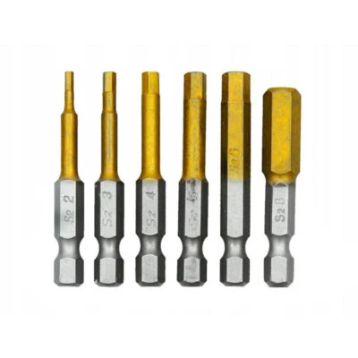 REXXER 6-teiliger Inbus-Bit-Satz 2-8 mm Akkuschrauber Schreiner Langbits 50mm