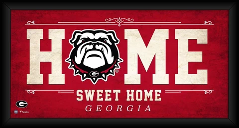 Georgia Bulldogs Framed 10" x 20" Home Sweet Home Collage Cover