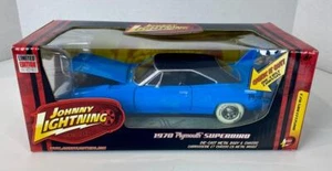 Johnny Lightning 1970 Plymouth Superbird 1/24 Diecast Blue - Afbeelding 1 van 2