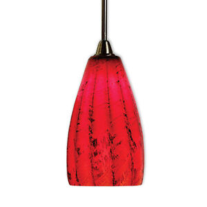 Hampstead Elippo Pendant Light Zebrano Red Glass Shades; Glass Shades Only