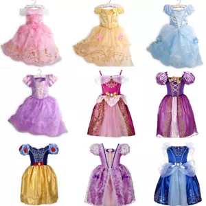 Girls Toddler Kids Princess Fancy Dress Up Cosplay Costume Party Cinderella - Picture 1 of 5