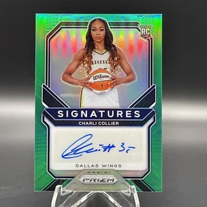 2021 Panini Prizm WNBA Charli Collier Green Prizm RC Auto Signatures Rookie CCL - Picture 1 of 2