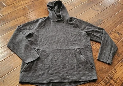 Sudadera con Capucha Lululemon At Ease Texturizada Doble Tejido Algodón Gris Para Hombre XL (Y2) Foto 1 de 4