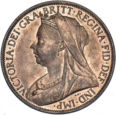 1901 Penny - Victoria British Bronze Coin - Superb - Image 1 of 2