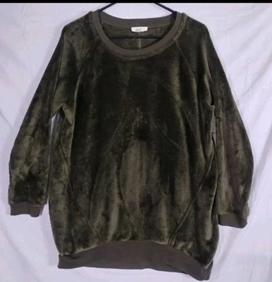 Suéter feminino leve cavalete Los Angeles tamanho grande marrom super macio peludo - Imagem 1 de 4