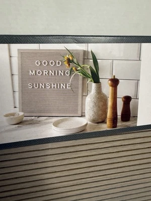 Threshold Letter Board Brand New In Box 14”x14” Reader Board Wood w/ 180 Letters - Image 1 of 4