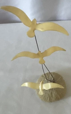 Charming Vintage Bird Sculpture - Elegant Accent for Home Decor MCM, 1970’s 7x2” - image 1 of 4