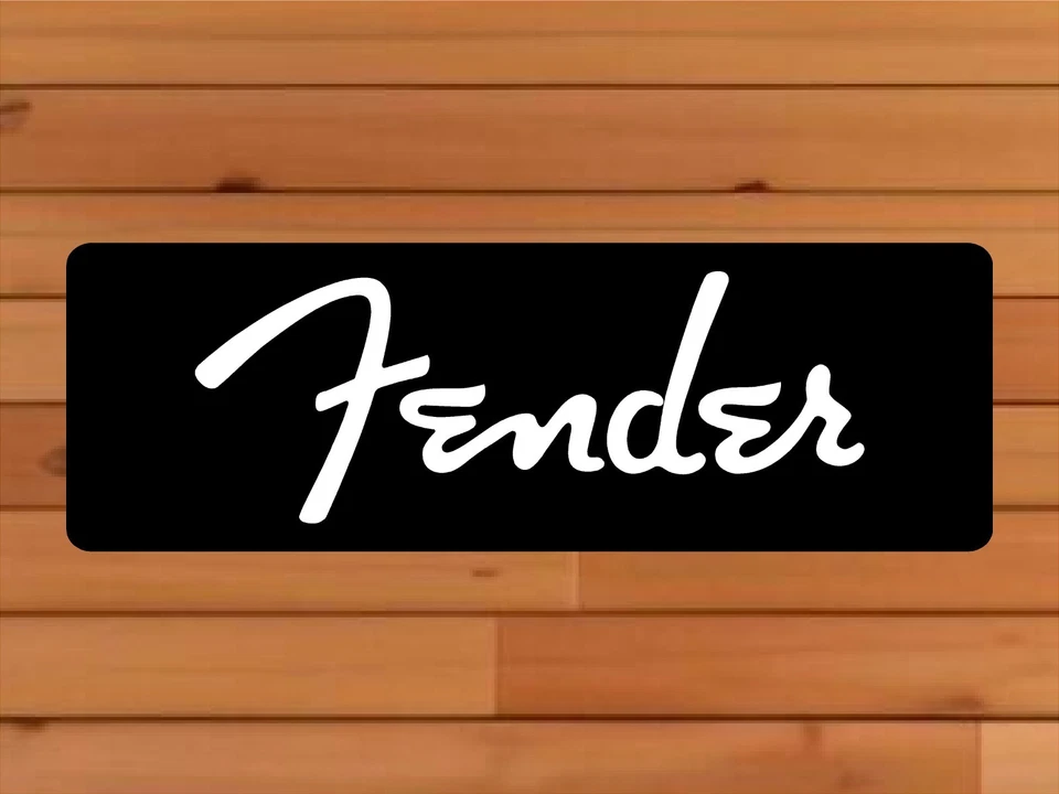 FENDER GUITARS Aluminum Sign 12in x 36in - Guitar Wall Art Printed Aluminum Sign - Image 1 of 1