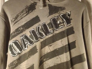 Vintage Oakley Software Pullover Spell Out Hoodie - Gray - Medium - Picture 1 of 9