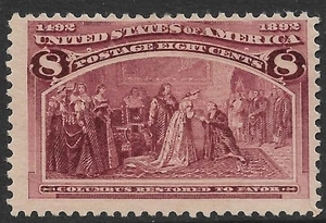 United States #236 8c. Columbus Restored to Faith Issue MNG Very Fine - Imagen 1 de 2