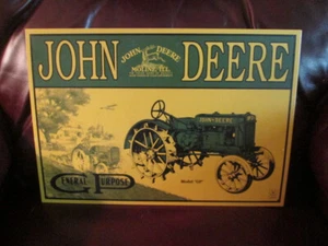 Nuevo letrero metálico de tractor de uso general GP John Deere con licencia 16" X 11" - Imagen 1 de 5