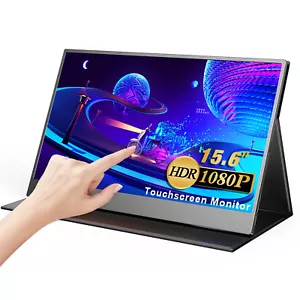 15.6" Portable Touch Screen Monitor External Second Screen Dual USB-C Display - Picture 1 of 12