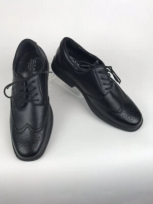 Thom McAn Shoes Mens Size 10 M Black Wingtip Derbys Kingtip Model - Image 1 of 4