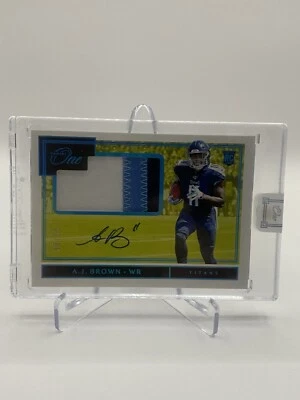 2019 Panini One AJ Brown RPA Rookie Patch Auto 3-color Patch 23/99 RC Eagles  - Image 1 of 4