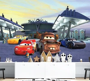 Lighting Mcqueen Photo Wallpaper Mural for Boys, Non Woven Textured Wallpaper - Picture 1 of 9