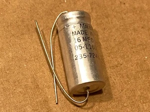 NOS Vintage 1972 Mallory 16 uf 250v Guitar Tube Amp Capacitor TESTS GOOD (Qty) - Picture 1 of 11