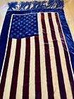 Maya Matazaro Amerykańska flaga USA Jedwab Wypalenie Aksamitny Szal Chusta Szalik Vintage