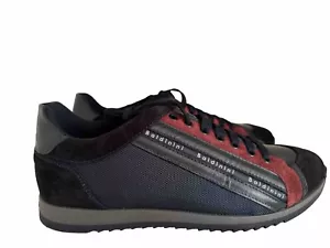 Sneakers Premium Designer Baldinini Blu Pelle Scamosciata Uomo EU 44 US 11 - Foto 1 di 7