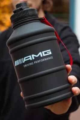 Original Mercedes-Benz AMG Sport Trinkflasche Flasche 2,2l Edelstahl schwarz NEU