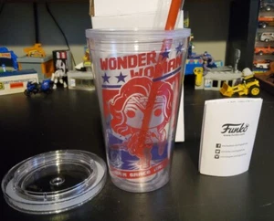 Funko Wonder Woman Tumbler Cup with Straw Legion of Collectors exclusive w/ box - Picture 1 of 4