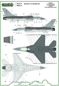 Belgian f-16 insignias & stencils - generic set - D48174 - decals - Bild 1 von 3