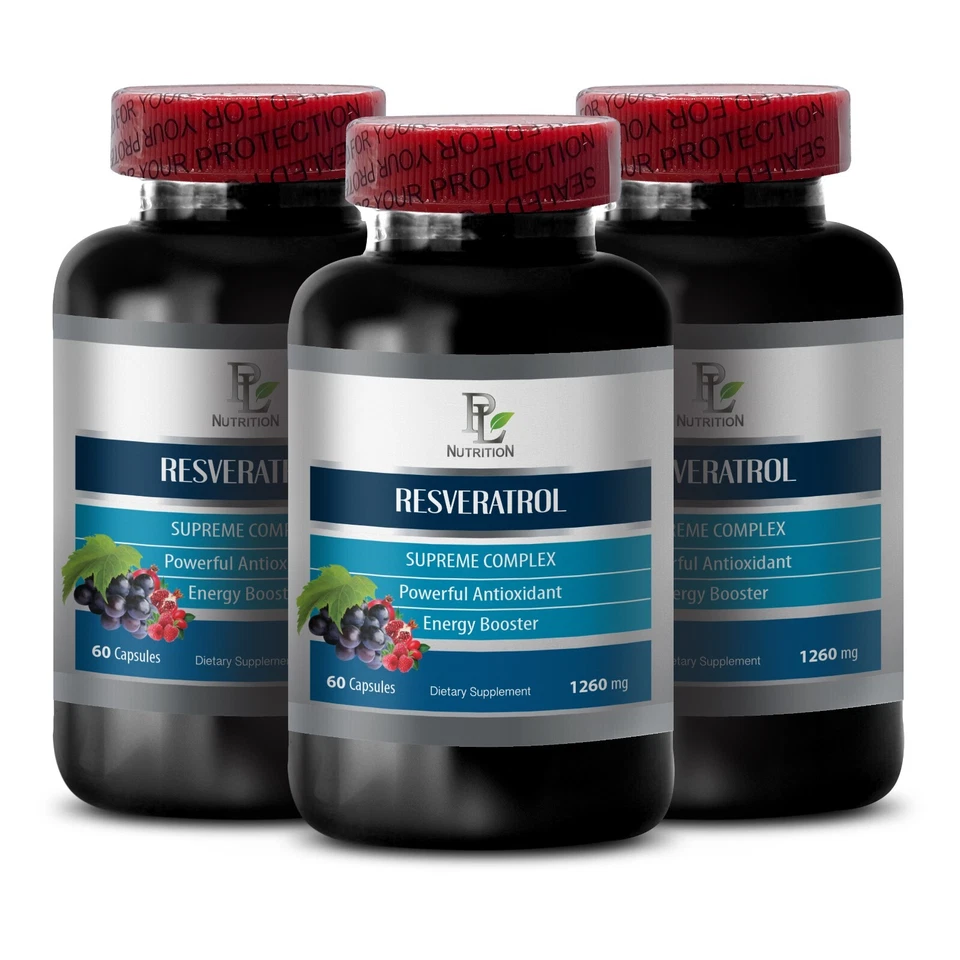 energy boost - COMPLEJO RESVERATROL - Sistema inmunológico, salud digestiva - 3 botellas Foto 1 de 4