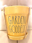 Rae Dunn Garden Goddess Planter Magenta Bird Accent Sunny Yellow 8" Flower Pot