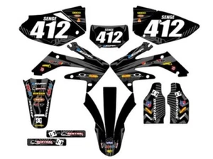 2004-2018 Crf 250 X Violencia Negro Senge Gráficos Kit Compatible Con Honda - Picture 1 of 10