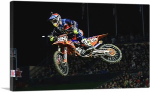ARTCANVAS Dirt Bike Motocross Audience Canvas Art Print - Picture 1 of 11