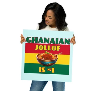 "Ghanaian Jollof" Poster Ghana African Cuisine Rice Africa Food - Picture 1 of 4