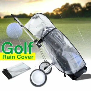 Waterproof Dustproof Golf Rain Cover PVC Golf Bag Shield Outdoor Rod Protector - Foto 1 di 6