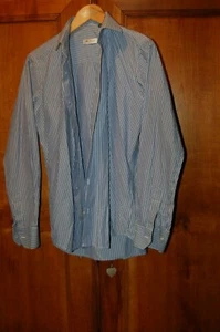 Mc Laurent - Camicia uomo, righe blu bianco, tg 15 3/4 (40), come nuova - Foto 1 di 7