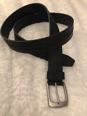 Cinturón negro cosido cuádruple Wolverine de lona y cuero para hombre talla 46, nuevo Foto 1 de 4