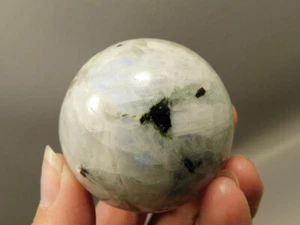 Moonstone Sphere 1.9 inch Polished Rock Rainbow Gemstone India #O3 - Picture 1 of 12