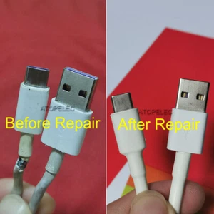 2M 3:1 Heat Shrink Tube Fix Repair Samsung Huawei USB-A to Type-C Charger Cable - Picture 1 of 6