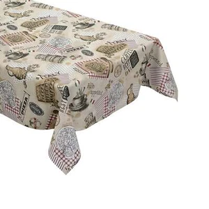 MEWATU Mantel Hule Pizza Pasta Beige Cocina 01014-00 Ovalado Rectangular Redondo - Imagen 1 de 4