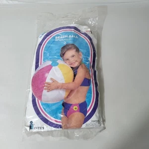 Vintage Intex 20" Beach Ball The Wet Set 1994 Nuevo Antiguo Stock Sellado - Imagen 1 de 6
