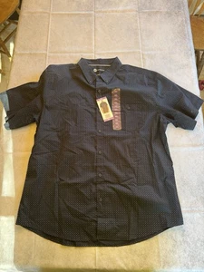 NWT Weatherproof size 2XL  navy blue comfort stretch short sleeve shirt mens - Picture 1 of 6