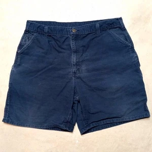*LEER* Pantalones Cortos Carhartt Azul Marino Ajuste Original Lona Carpintero Carga - Se Ajusta a la Cintura 36 - Imagen 1 de 7
