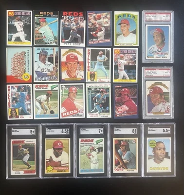 Lote de banco Pete Rose Johnny 1963 Cincinnati Reds GOAT PSA SGC CASI NUEVO a gama alta como nuevo Foto 1 de 4