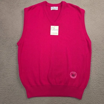 Chaleco Suéter Pickering Para Hombres XL Rosa DuBois Country Club 100% Algodón Hecho en EE. UU. NUEVO CON ETIQUETAS Foto 1 de 4