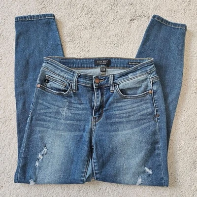 Judy Blue | Relaxed Fit Distressed Denim Blue Jeans JB8271DK, Womens 7/28 - Image 1 of 4