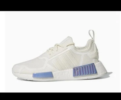 adidas NMD R1  Shoes Crystal White Iridescent Blue GV7351 big kids  4.5 or 4.5Y - Image 1 of 4