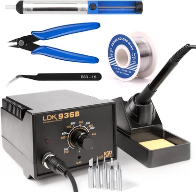 LDK 936B Soldering Iron Kit Soldering Station, 60W Soldering Iron Kit for Electr - Image 1 of 4