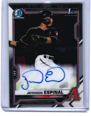 2021 Jeferson Espinal Bowman Chrome 1st Bowman Auto RC #CPA-JE (H640) - Image 1 of 2