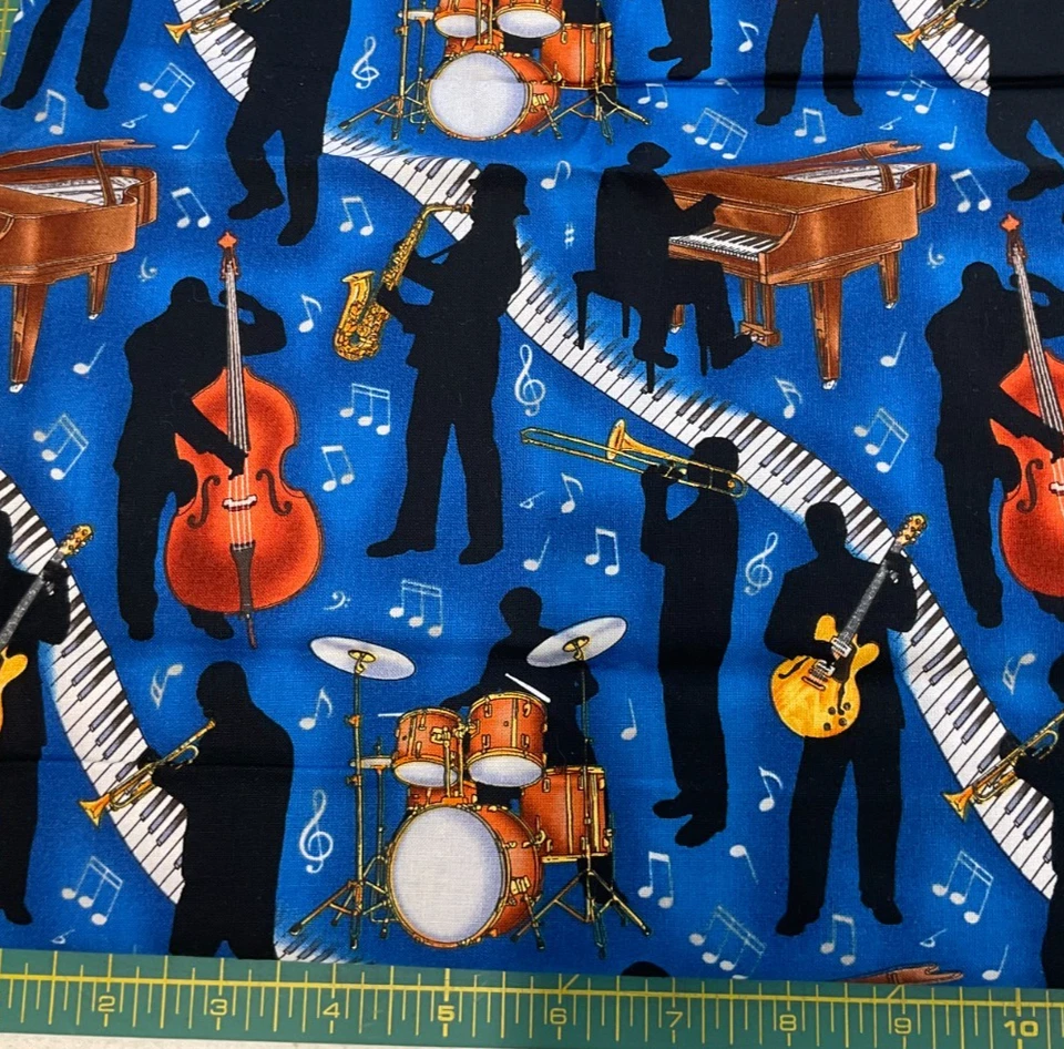 ELIZABETH'S STUDIO - MÚSICOS #147 EN AZUL - 1 YARDA Foto 1 de 1