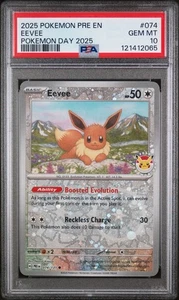 Pokemon TCG Eevee 074/131 Pokemon Day 2025 Prismatic Evolutions PSA 10 English - Picture 1 of 2